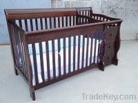 Convertible 4-in-One Wooden Baby Crib