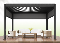 Luxury Modern Outdoor Pergola Aluminium Waterproof Louver Roof Metal Garden Pergola