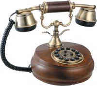 Elegant and decorative wooden telephone