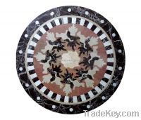 Sell round water jet stone floor medallions parquet sjm016