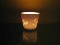 Sell porcelain lithophane Translucent Candle holer