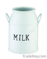 Milk can with wire handle