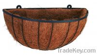 L14" Half Ball Wall Basket With Coco Liner