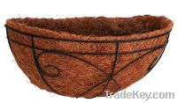 L14" Half Ball Wall Basket With Coco Liner