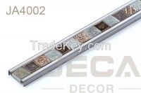 stainless steel with mosaic decorative tile border