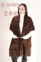 Sell knitted mink fur shawl