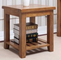 Original Rustic Oak Small End Table