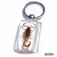 Sell man-made amber jewelry - key chain