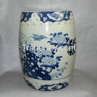 Wholesale - Blue and White paint flower bird Chinese garden stools