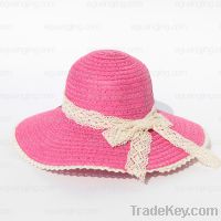 Sell Ladies Fashion Wide Brim Straw Hat(BX792)