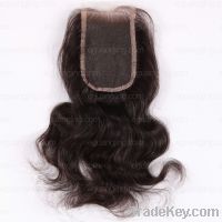 Sell 10 inches Indian virgin hair Top closure (3x4.5)---STC-041