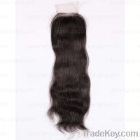 Sell 1b# color, natural straight Top closure (3.5x4)---STC-064