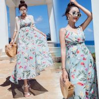 Sell 18820165 2PCS Lady Dresses Set, Women Sweet Sleeveless Backless Women Summer Wear