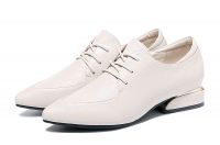 8892 Women bulk wholesale, genuine leather comfortable ladies low heel round toe lace up shoes