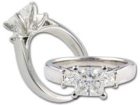 Brand new Diamond Platinum Engagement Ring in stock now