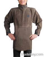 Sell Charcoal-brown Leather Roll-up collar Bib Apron(AP-8002)