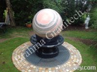 stone fountain ball, marble floating sphere, marble fountain ball