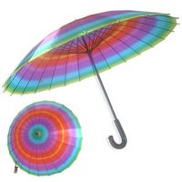 Sell Straight Umbrella with 24ribs, Manual Open and Made of Satin Fabr