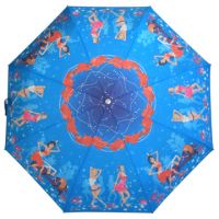 Sell 3-fold umbrella with made of pongee flower fabric