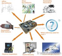 DVR Capture Board with D1 Resolution 1CH DVR MPEG 4 Video Format
