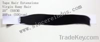 Sell 20" Seamless Tape Hair Extensions, Remy Hair Extensions #1B