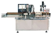 Sell Model KS-Z-4 Four pumps inline filling and chruck capping machine