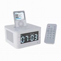 Sell mini speaker system with clock, FM radio for iphone/Ipod