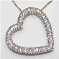 Sell 18k yellow gold plated  HEART SHAPE PENDANT, 1.0g