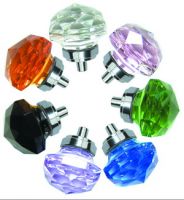34mm  Crystal Knobs for Drawers with Zinc Alloy Base