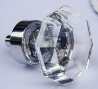 34mm Crystal Knobs with Zinc Alloy Base, PC finish