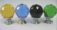 Sell 30mm Colored Crystal Knobs with Brass Base