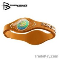 Power Balance Silicone Bracelet in Orange/ White