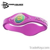 Power Balance Silicone Bracelet in Purple/ White