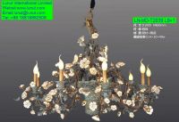Sell EUROPEAN copper chandelier with flowers, european handing lamp
