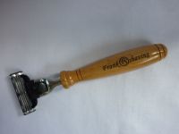 Frank Shaving Mach 3 shaving razor with wood handle