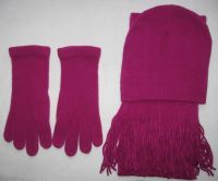 Sell chinese  knit scarf hat glove