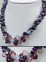 fashion jewelry pearl and crystal necklace