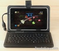 Sell leather case with keyboard for 7/8/7.85/9.7/10.1inch tablet