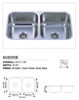 Sell Stainless Steel Undermount Double Sink KUD3118
