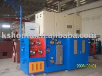 Fine wire drawing machine and double spooler with continuous annealer