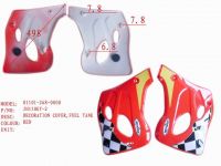 , DECORATION COVER, FUEL TANK, RED, JH150GY-2, TRAXX150.