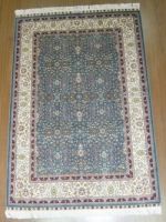 hand knotted pure silk carpets 260 line 4x6 Hereke design