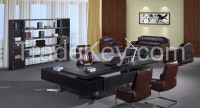 leather office executive table furniture #GF-001A