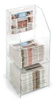Newspaper Rack Countertop with 2 Shelves