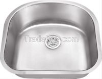Stainless steel  single D bowl sink 861A