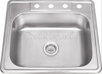 Stainless steel  topmount single bowl sink 966