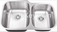 Stainless steel 6040 double bowl sink 801AL