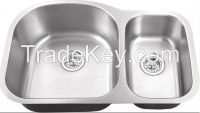 Stainless steel 7030 double bowl sink 807AL