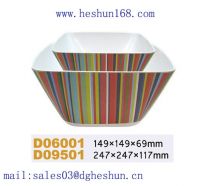 Melamine square salad bowl