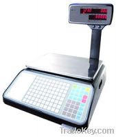Barcode label printing price computing scale stainless steel with pole